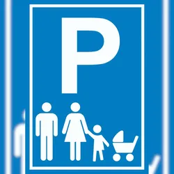 HB-Druck Parkplatz Eltern Kinderwagen Schild A4 Rückseite selbstklebend