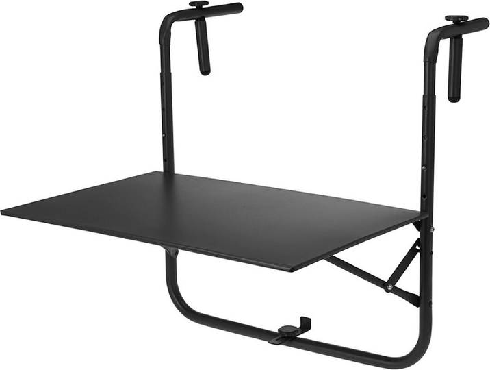 Table de balcon pliante\, gris foncé\, 60 x 43 cm