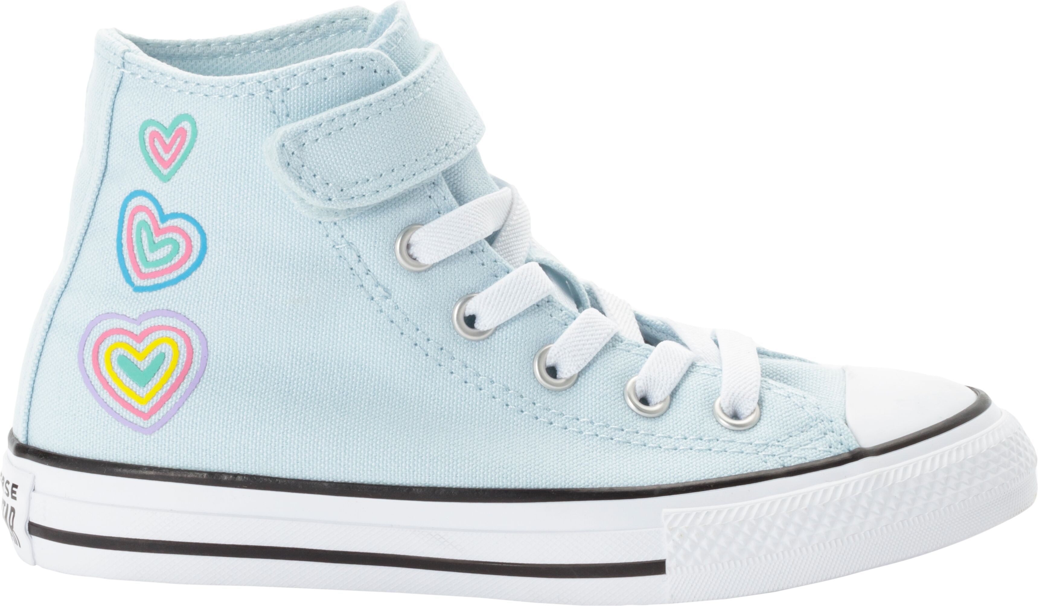 Sneaker CONVERSE "CHUCK TAYLOR ALL STAR HEART PATCH EASY-ON", Damen, Gr. 33, weiss (winter slay, weiß, schwarz), Textil, Schuhe Sneaker winter slay, weiß, schwarz 33