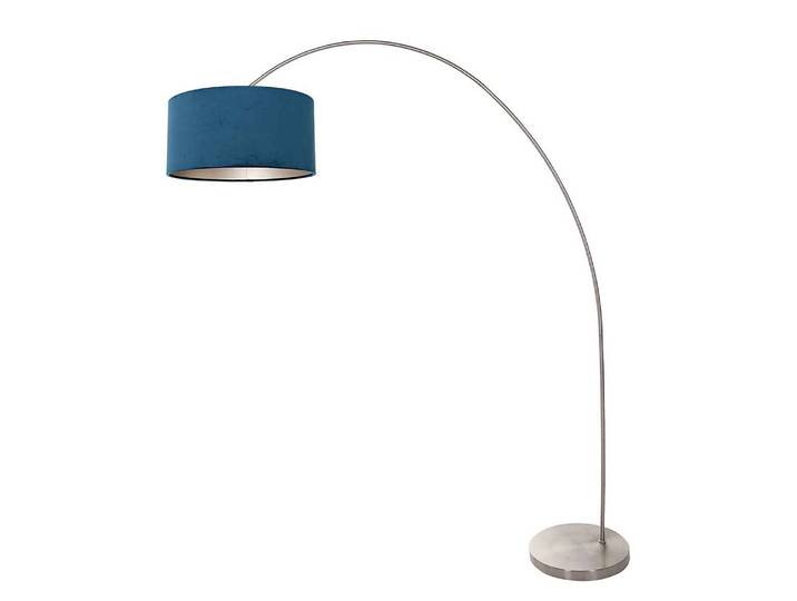 Lampadaire Solva Bambus 4 x 172 x 185cm Bleu/Argenté/Argenté/Bleu Velours E27