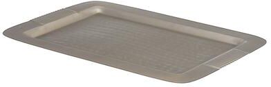 IH Casa Decor "Rectangular Hammered Tray 17"" X 12"" Champagne"