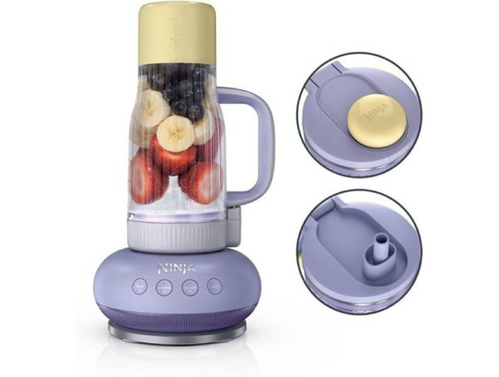Blender - Ninja - Blendboss Db351eupr - 1200 W - 3 Programmes - Gobelet 760 Ml Avec Poignée - Sans Bpa - Lavande/citron