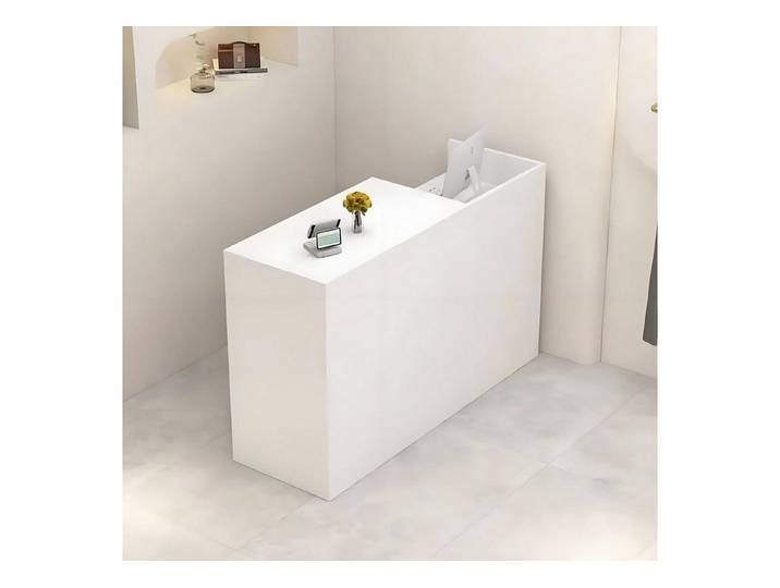 LuxusKollektion Empfangstheke Empfangstheke Verkaufstresen Weiß 200 x 50 x 100 cm (rechte Plattform) (1-St)