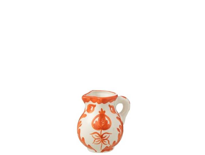 Pitcher Granada Ceramic White / Orange Small