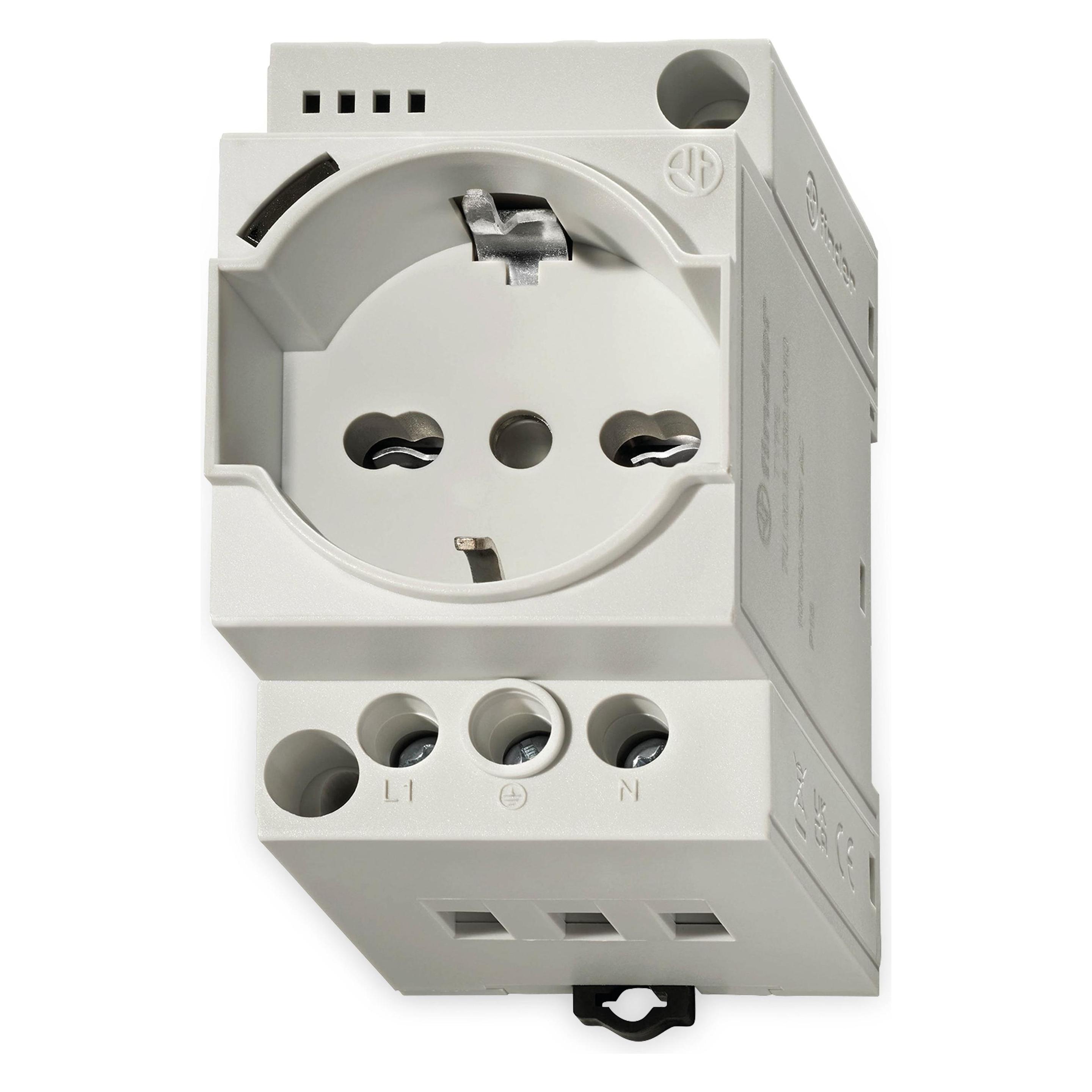 Finder Schaltschrank-Steckdose 7U.00.8.230.0010 Grau (RAL 7035) 1 St. (7U.00.8.230.0010)