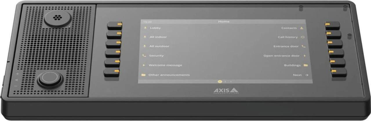 Axis C6110, 17,8 cm (7"), 1024 x 600 Pixel, AAC, G.722, G.726-32, MP3, OPUS, PCM, PCMA, Schwarz, Vereinfachtes Chinesisch, Traditionelles Chinesisch, Deutsch, Englisch, Spanisch, Französisch,..., Aluminium, Kunststoff
