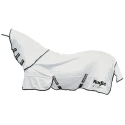 Covalliero Fliegendecke RugBe SuperFly weiß abnehmbares Halsteil, Größe: 165 cm