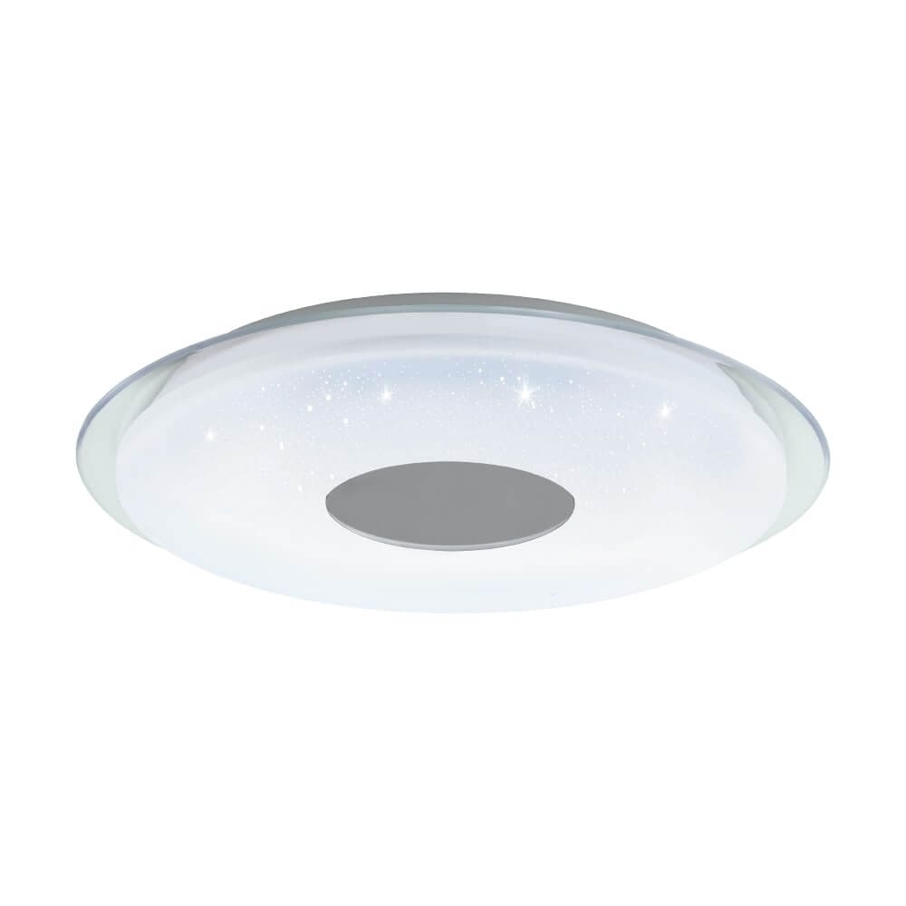 Eglo Lanciano-Z Zigbee Plafonnière - Wit/Zilver/Transparant - Ø 56 cm
