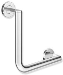 Hewi System 900 Winkelgriff 900.22.13040 Edelstahl verchromt, 255 x 255 mm, Ausführung rechts