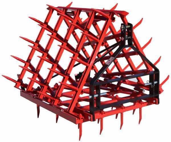 AgriEuro Premium Herse à dents fixes série médium EPM60   - Portée/Tractée - 60 Dents Repliable - 300 cm