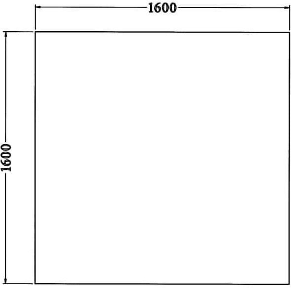 ABC Kantoormeubelen Bureaublad Melamine Vierkant Licht Eiken B: 160 cm, D: 160 cm, Dikte: 2,5 cm