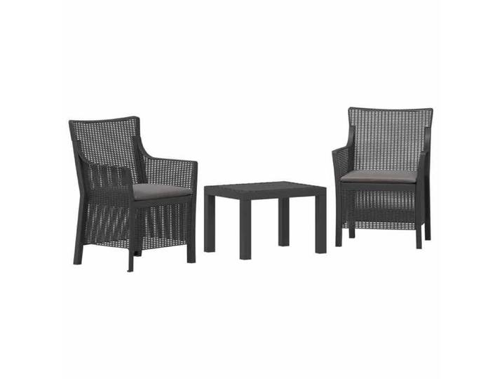 Meuble - Salon de jardin - Anthracite - Ensemble salon 3 pc Anthracite PP_15798