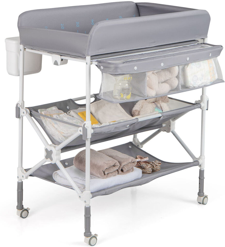 Zoomie Kids Portable Changing Table Grey 104cm H X 80cm W X 66cm D