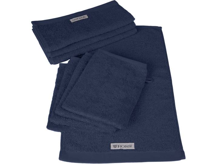 Handtuch Set ROSS Sinfonie , blau (denim), Obermaterial: 100% Baumwolle, Handtuch-Sets, Handtuch Set, beinhaltet Gästetücher und Waschhandschuhe