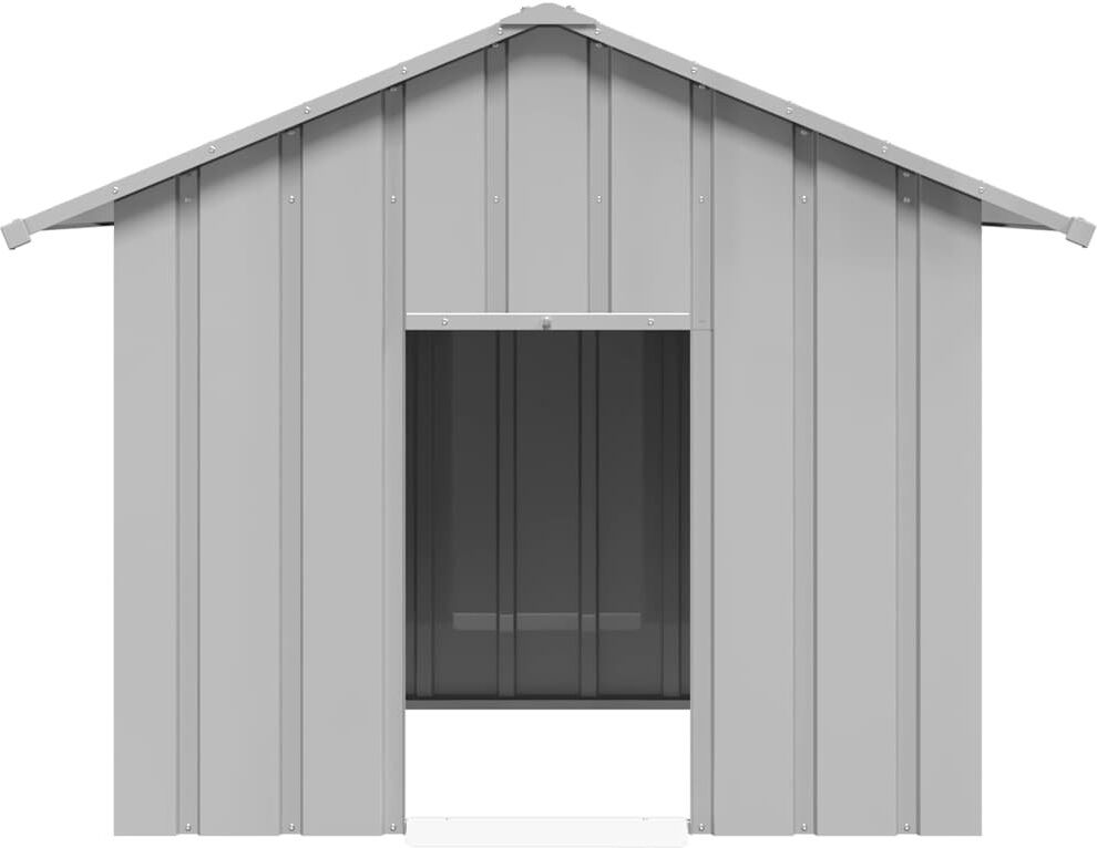 Archie & Oscar Barys Galvanised Steel Dog House Grey 102cm H x 131cm W x 101cm D