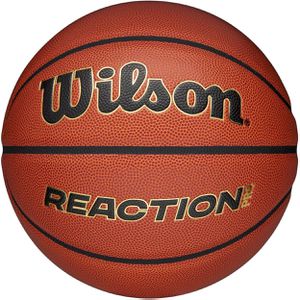 WILSON Basketball Reaction Pro, indoor & outdoor, Größe 6, braun/gold, 540 Gramm, Trainingsball