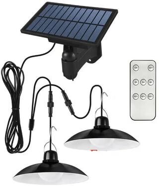 Uplifted Finds Upgraded Solar Outdoor Light 8800mAh Double Head 112 LED Motion Sensor Waterproof Shed Light 2 Lights