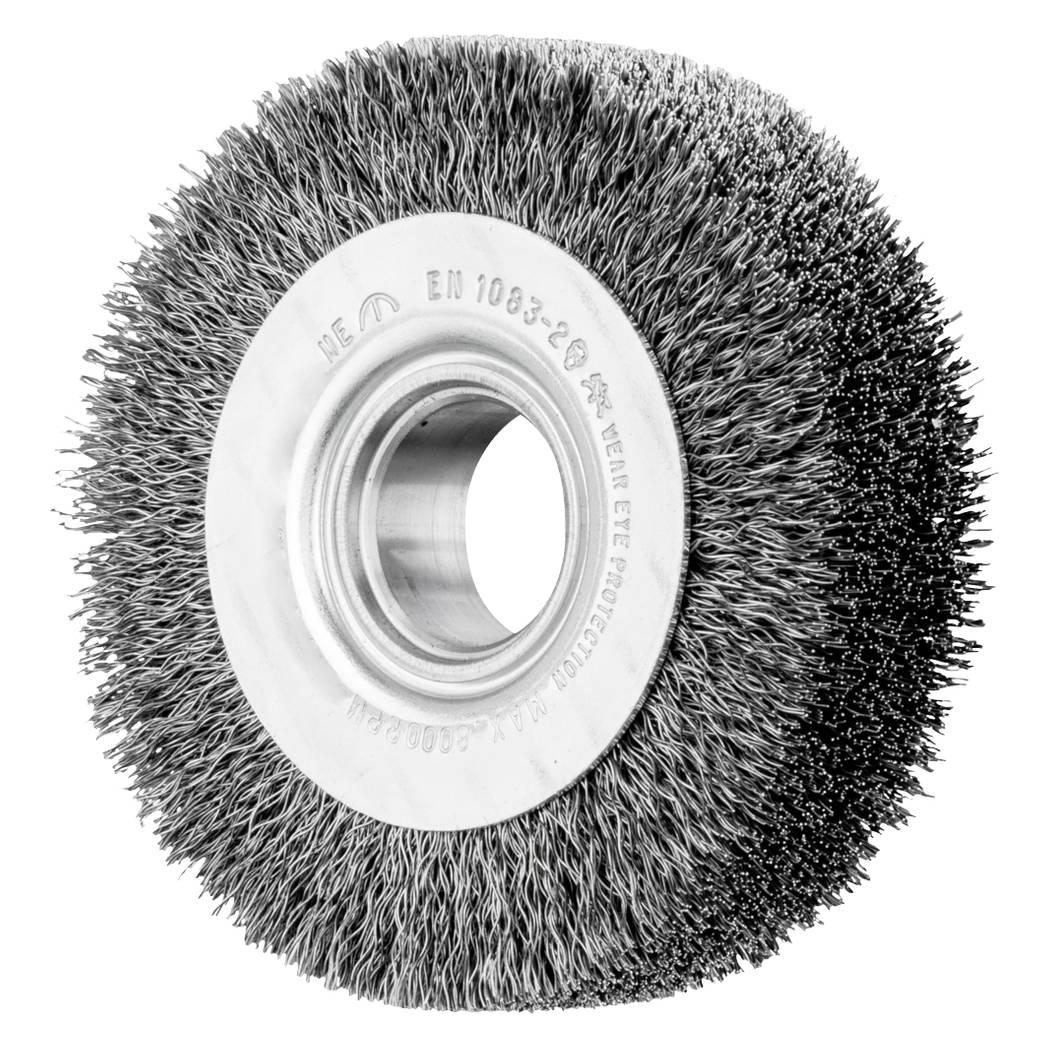 Pferd POS Rundbürste breit ungezopft RBU O80x20xvariable Bohrung Stahl-Draht-O0.15 (43701103)