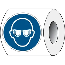 Brady, Sicherheitskennzeichnung, ISO 7010 PIC M004 B-7541 ISO Sicherheitskennzeichnung - Augenschutz benutzen Laminierter
