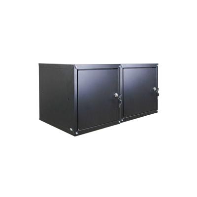 PROREGAL Mega Deal 2x Schließfachwürfel Cubic, HxBxT 35x35x35cm, Schwarz, Spind Spindschrank Schließfachschrank Schließfachgarderobe Metall