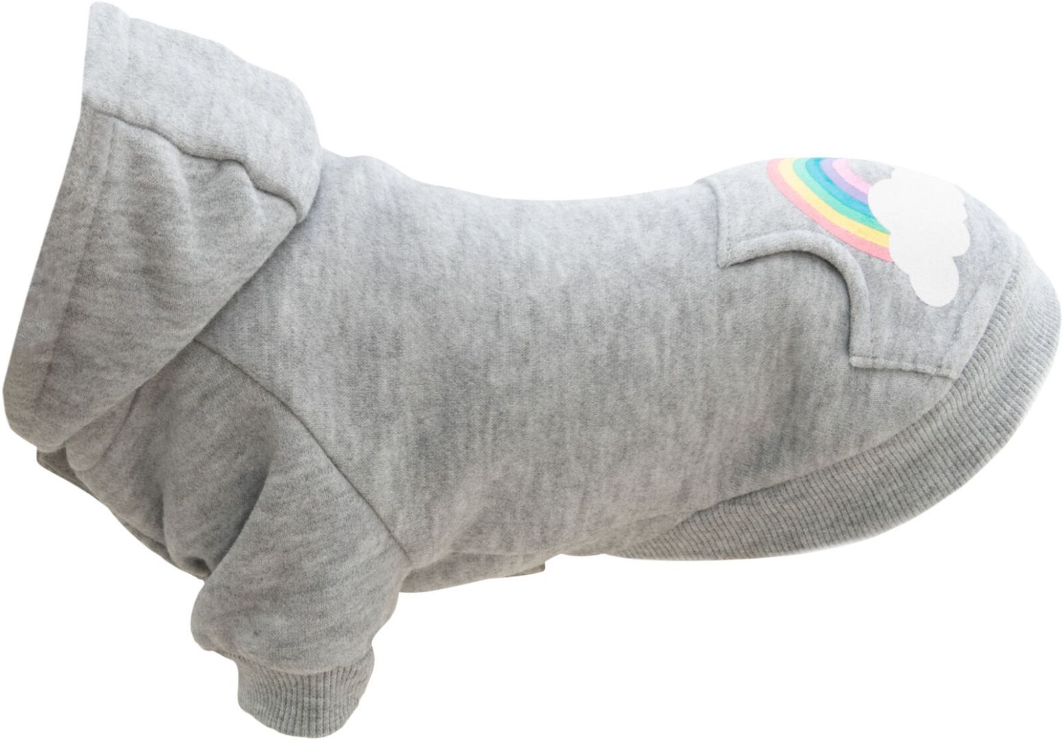TRIXIE Hoodie Rainbow Falls, XXS: 21 cm, hellgrau