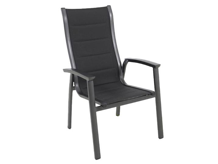 4er Set Royal Garden Richmond Stapelstuhl Aluminium/Polyester Iron