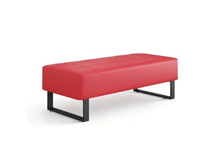 Cedario Wartezimmerbank, gepolsterte Sitzbank aus Kunstleder, 80 cm Stabiles Metallgestell, pflegeleichtes Kunstleder; ideal für Empfang, Praxis, Büro, Friseursalon und Wartebereich