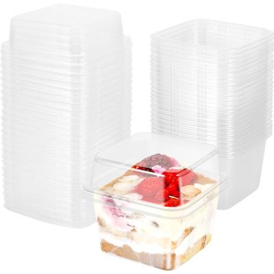 Dessert Cups With Lids Clear Square Plastic Dessert Boxes Dessert Cups With Lids Clear Square Plastic Dessert Boxes