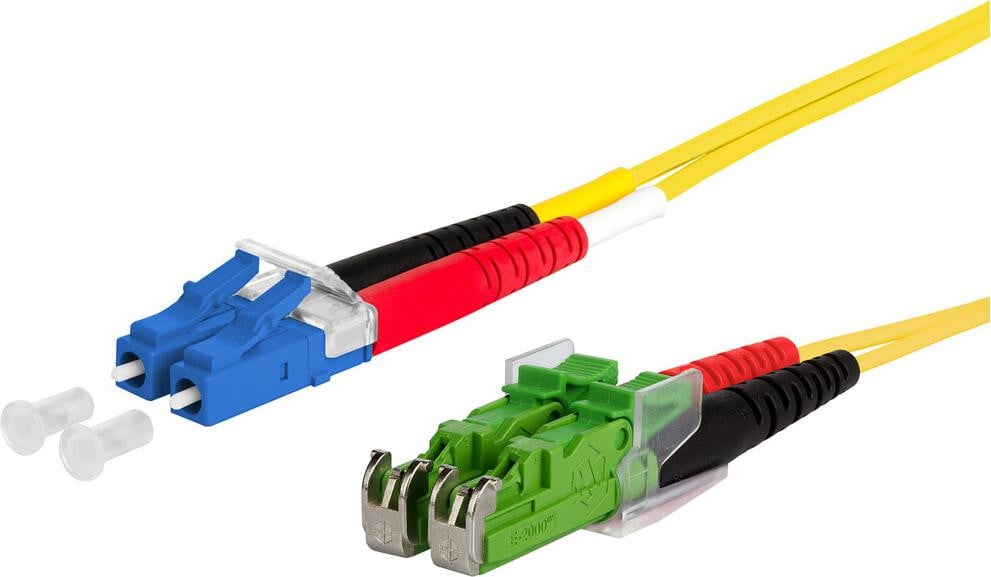 Metz Connect Patchkabel OS2 Single-mode LC-D/2xE2000APC Geel 2 meter