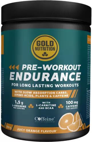 Gold Nutrition Pre-Entrenamiento Endurance Naranja 300g