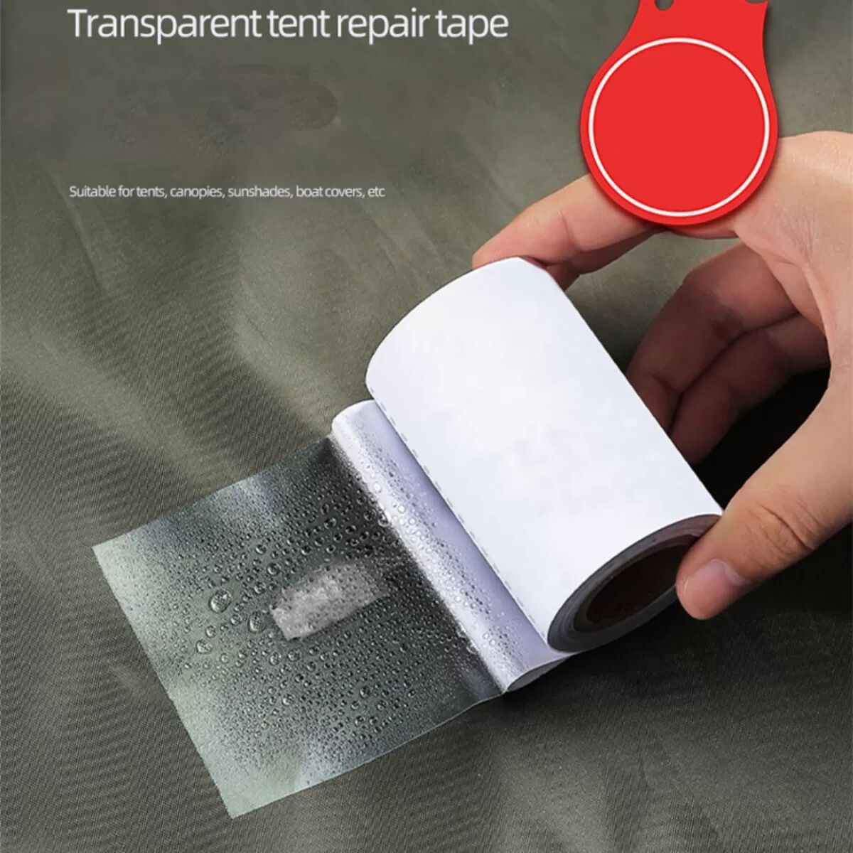 INF Transparentes TPU Reparaturband 10cm breit — Selbstklebendes, wasserdichtes Patchband für Zelte, Inflatables und Pools 10 m