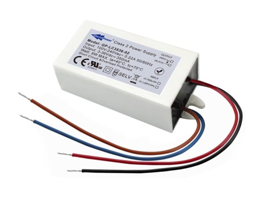Velleman LED-voeding met schakeltechnologie, 1 uitgang, 8 watt, 350 mA, 3 tot 36 volt DC, constante stroom