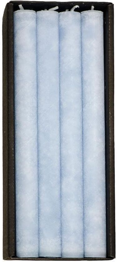 Tafelkerze "Schulthess Stabkerze Stahlblau 4 Stück", blau (stahlblau), H:24cm Ø:2,2cm, Kerzen, Tafelkerze stahlblau Ø/H: 2,2cm x 24cm, 4 Stk.