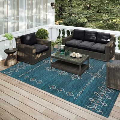 Addison Rugs Indoor/ Outdoor Addison Yuma Southwest Motif Washable Area Rug