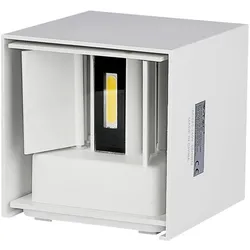 V-Tac, Gartenbeleuchtung, VT759W 5W Wandleuchte mit Bridglux Chip Weisser Körper Quadratisch IP65 3000K (700 lm, IP65)