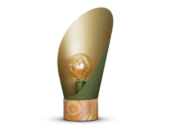 Lampe de table abat-jour vert orientable
