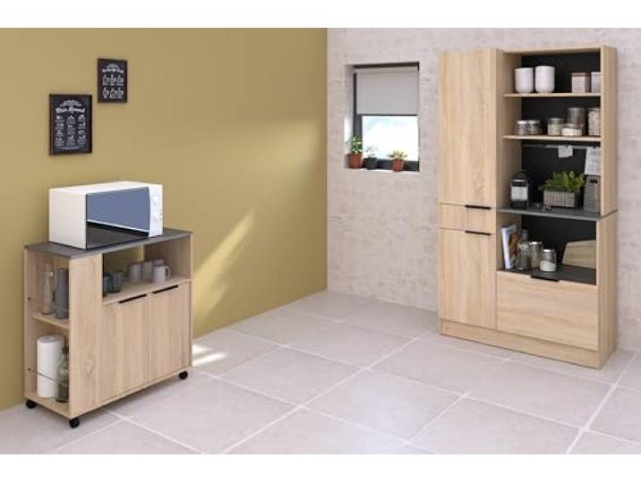 Parisot Küchenbuffet Set Fumay 1 Eiche/Betonoptik