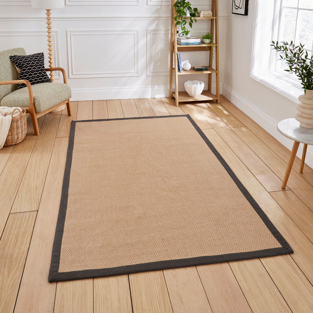 Highland Dunes Chevron Area Rug Charcoal Runner 60 x 1000 cm