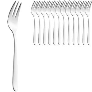 Esmeyer Kuchengabeln Tina 175-057, silber poliert, Edelstahl 18/0, 15 cm, 12 Stück