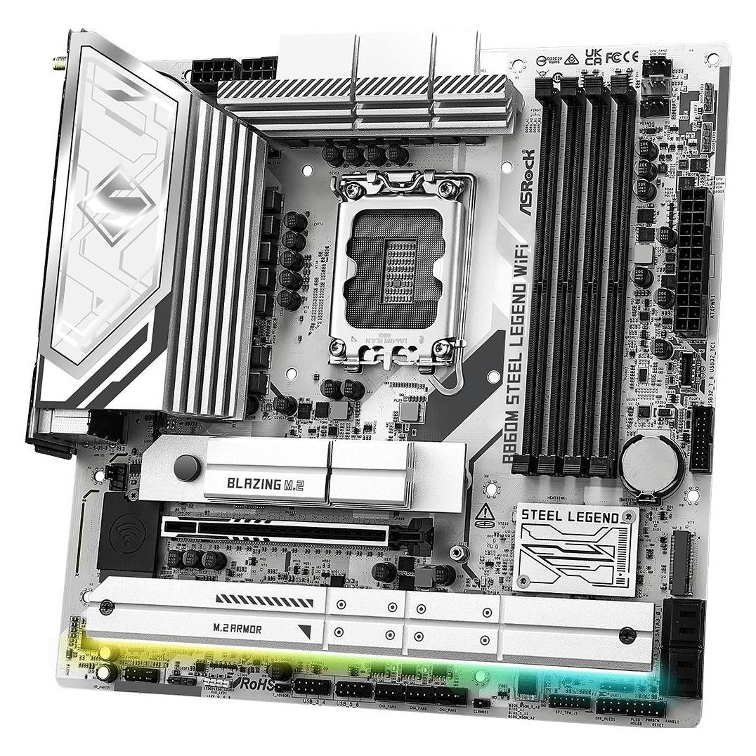 AsRock B860M Steel Legend WiFi DDR5 Intel S retail (LGA 1851, Intel B860, mATX) (90-MXBQF0-A0UAYZ)