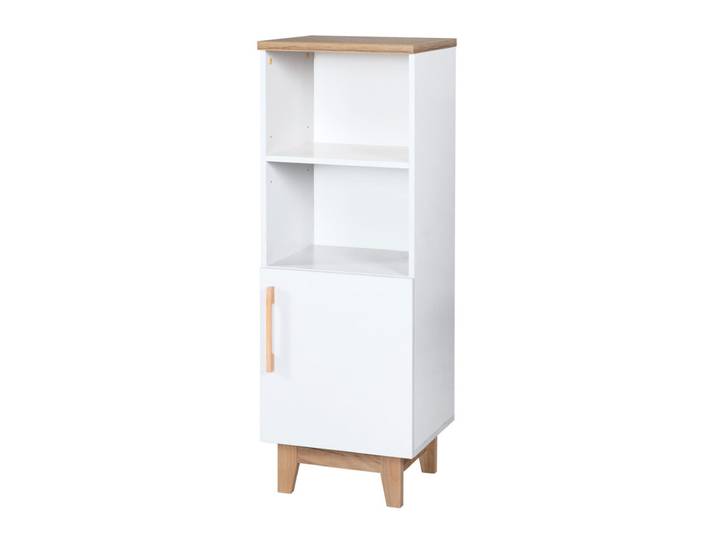 Standregal FINN 45 x 128 x 40 cm weiß/goldeiche