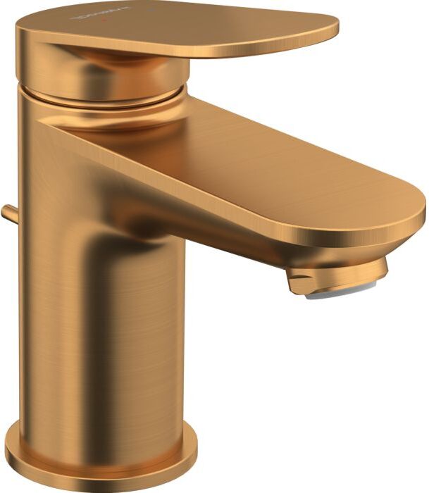 Duravit S Wave Waschtischarmatur WA1010001004 Ausladung 95mm, mit Zugstangen-Ablaufgarnitur, Bronze gebürstet