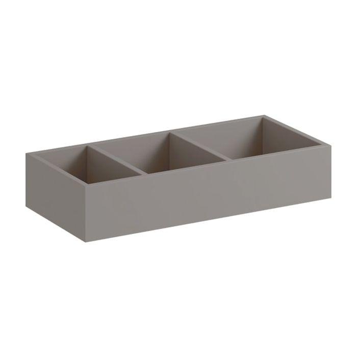 Geberit Xeno² Schubladeneinsatz 500526001 32,3x6,2x15,0cm, H-Teilung, Melamin Holzstruktur/sculturagrau