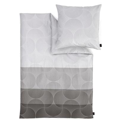 Bettwäsche BUGATTI "Satinbettwäsche bugatti", grau, B/L: 155cm x 220cm, 1 Stk., 1 Stk., Mako-Satin, B/L: 80cm x 80cm, 2, Mako-Satin, Obermaterial: 100% Baumwolle, Bettwäsche, Bettwäsche, mit harmonischem Farbverlauf