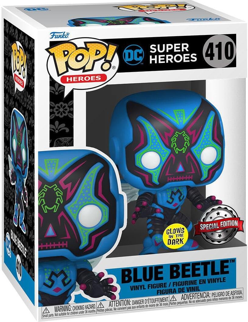 Funko Pop! DC Super Heroes Blue Beetle 410 Special Edition Lichtgevend Vinyl Figuur