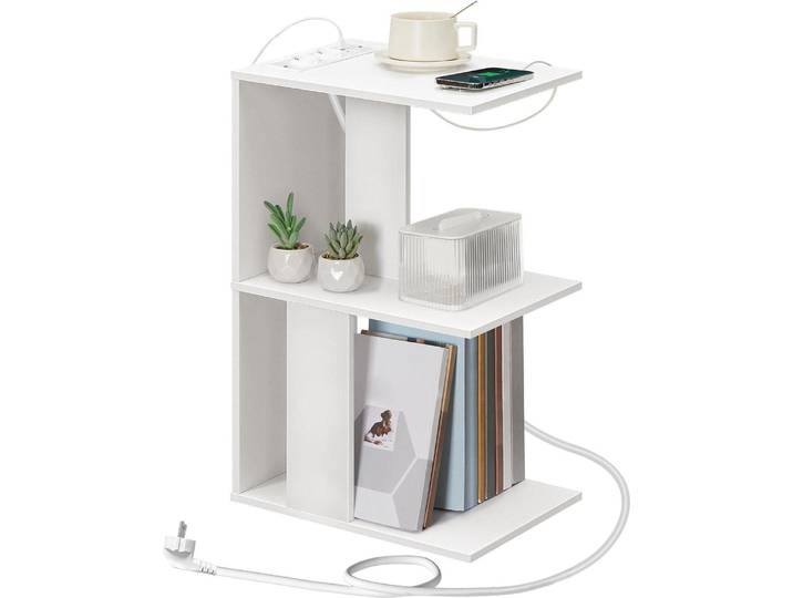 Couchtisch mit Ladestation LED-Sensorleuchte Ablagen