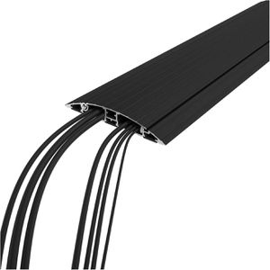 Dataflex Kabelbrücke Addit 31.453, 2 Kanal, 118 cm x 14,5 cm, schwarz, Aluminium