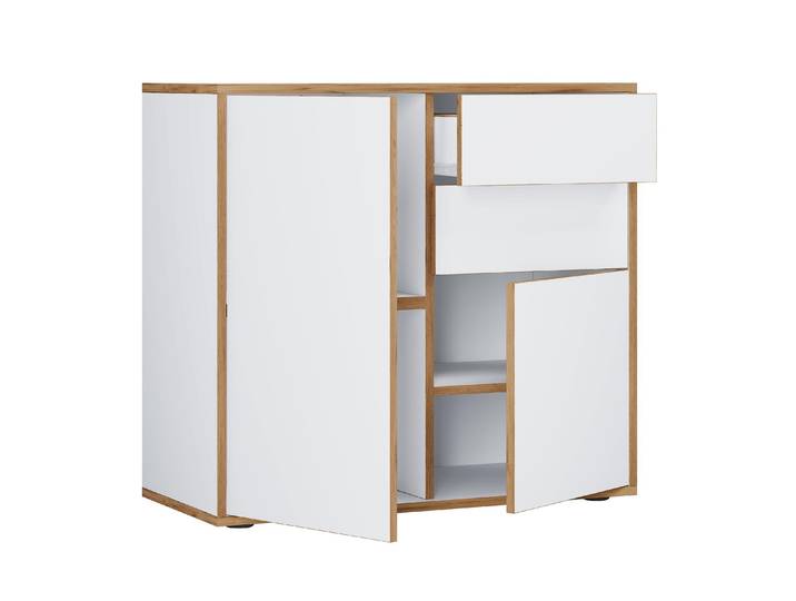Kommode VCM Salia B80 79 x 74 cm , weiß, B:79cm T:33cm, MDF, Sideboards, Kommode