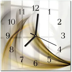 WANDUHR aus Glas 30x30 cm - Abstrakte Linien