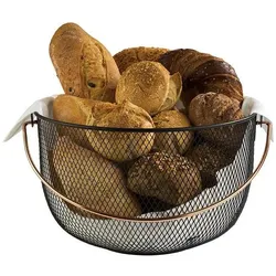 APS Brot-/Obstkorb, Metall, Brotaufbewahrung, Schwarz